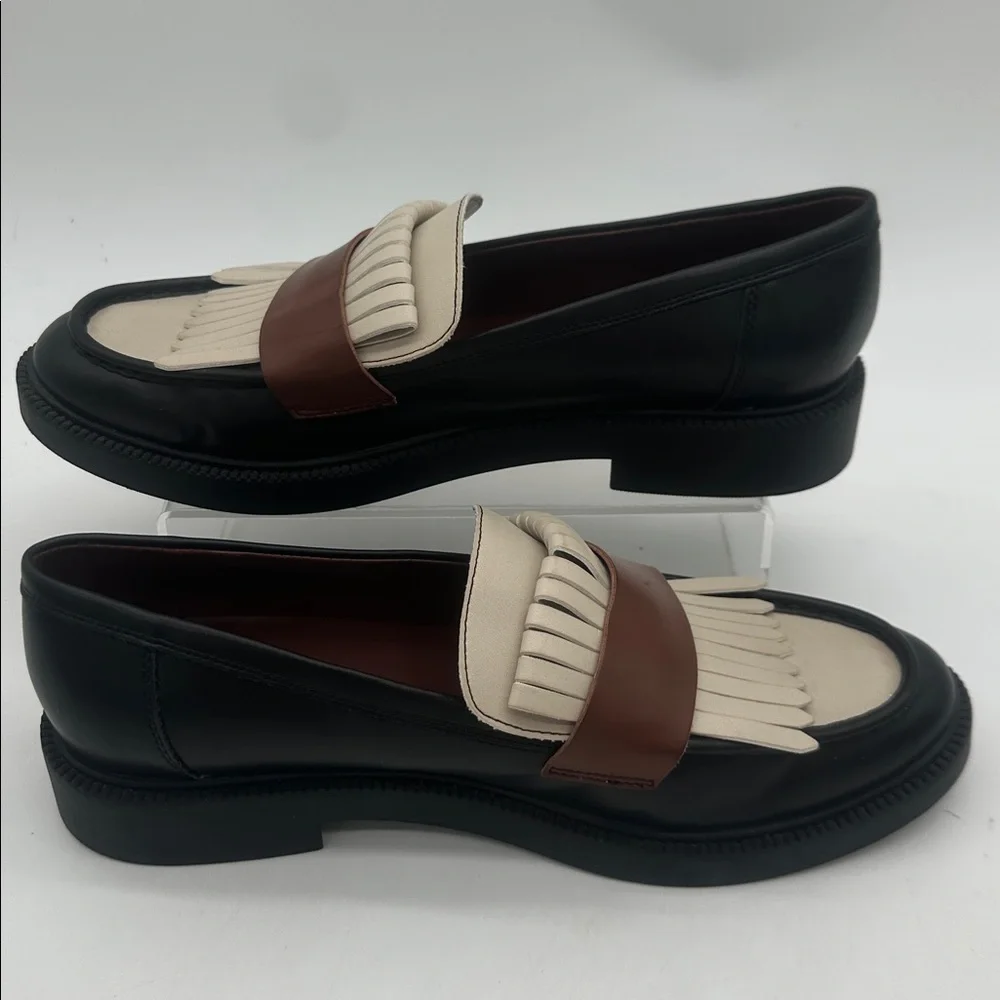 Marc Fisher Black Brown Creme MFCalixy Loafers Women’s Size 9.5M - Picture 2 of 16